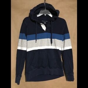 American Eagle Men's Hoodie, Size XS, Navy/Blue/Grey, 100% Cotton, #9637